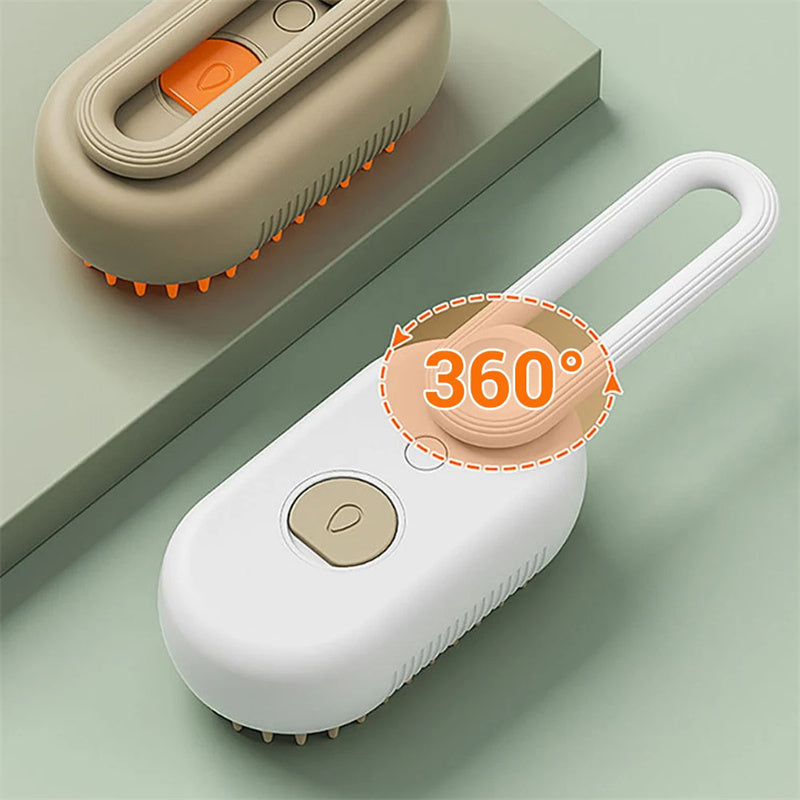 3-in-1 Steam Brush for Cats and Dogs – Massage, Spray, and Hair Removal