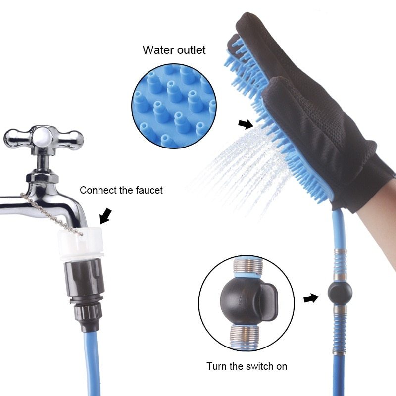 Handheld shower for dog and cat bath