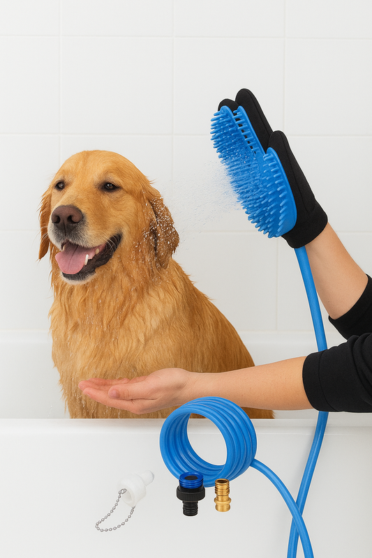 Handheld shower for dog and cat bath